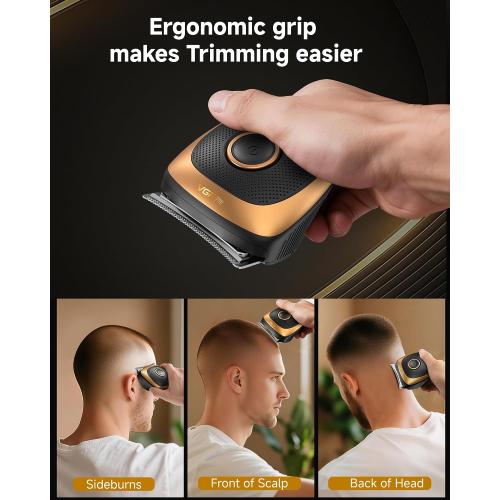 Shortcut Pro Self-Haircut Clippers Kit, Hair Clippers for Men Professional, Waterproof Cordless Hair Cutting Kit with Wide Curved Blade, Electric Razor Trimmer for Home Travel Use