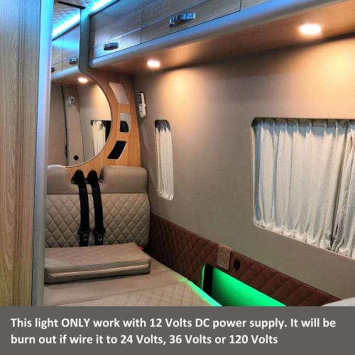 Facon 3 Inch LED RV Puck Light, DLFST3-008, Full Aluminum Recessed Mount Down Light 12V Interior Light for RV Motor-Homes Camper Caravan Trailer Boat, 4000K Cool White (6 Packs)