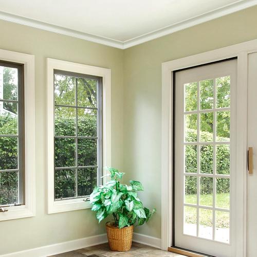 Art3d 10-Pack 47Ft White Ceiling Crown Molding Trim, High Impact Polystyrene Decorative Ceiling Moulding, Installed with Glue