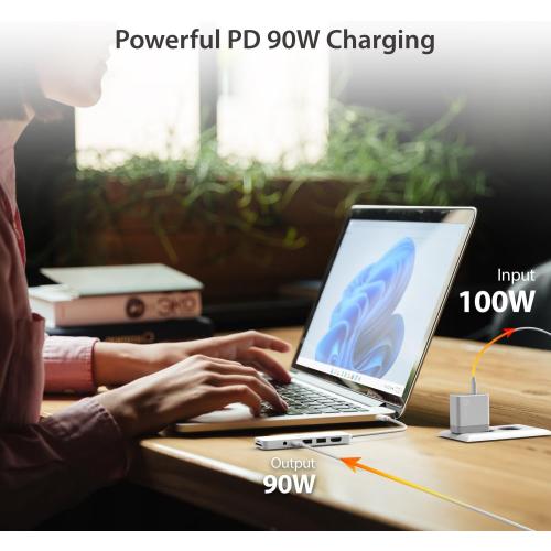j5create USB-C Multi-Port Hub with Power Delivery with 4K HDMI/2 USB-A 5Gbps/PD 100W Charging SD&Micro SD/3.5mm Audio | for MacBook Pro&Air/iPad Pro/iMac/Surface/XPS/Thinkpad/Galaxy/and More(JCD373EW)