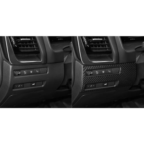 NVCNX Real Carbon Fiber Trim for Nissan Rogue Interior Accessories | for 2021-2026 2022 2023 2024 2025 SV/SL/S/Platinum/Rock Creek, Dash Driver Side Control Panel Cover, Sticker Decal, 1PC