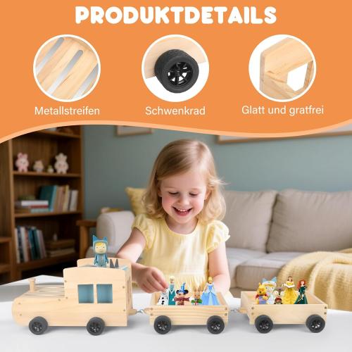 Airplane Toy Storage Shelf for Toniebox(Only Shelf), Figures | Holds 20-50 Tonies Characters with Charging Slot Organizer, Wooden Display Shelf for Bedroom & Playroom