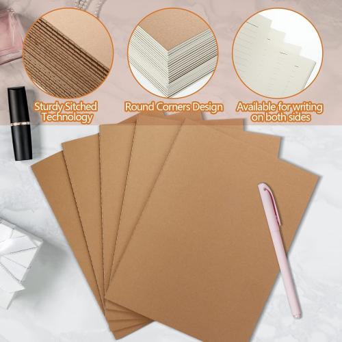24 Pack Large Kraft Notebooks Bulk, 8.5 x 11 Inch | College Ruled A4, Subject, Diary, Journals, Notebooks, Office Notes Writing Supplies, 60 Pages