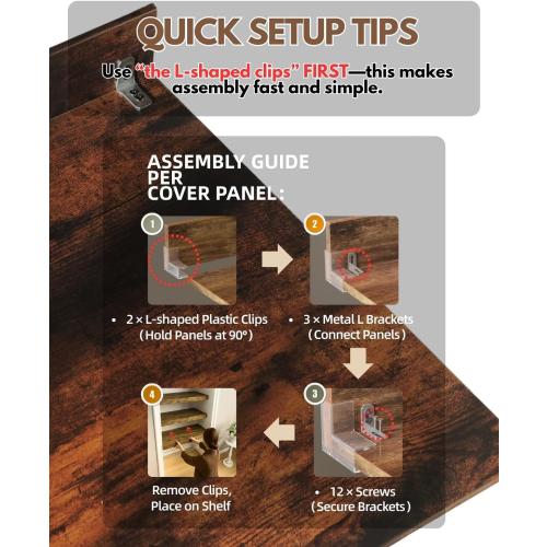 Set of 5 Size  38 W × 16 D Wire Rack Covers for Shelves – Engineered Wood Shelf Covers for Wire Shelving, Rustic Farmhouse Style for Pantry, Closet & Utility (5 Pack, 38 W × 16 D)