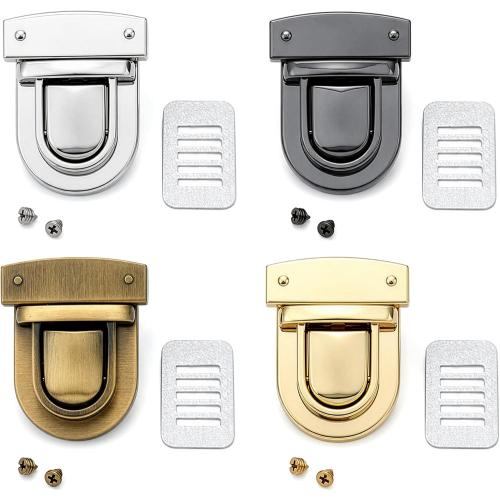 CRAFTMEMORE 1-1/4 Inch Press Lock Purse Catch Clasp Hardware for Bag Gold