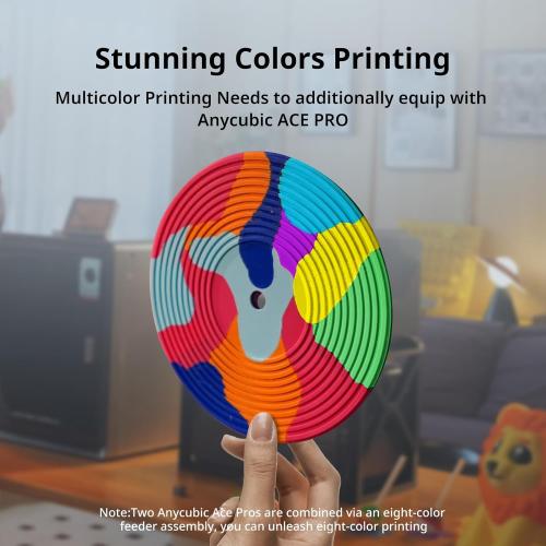 Anycubic Kobra S1 3D Printer Only, Support Multi Color Printing Needs ACE Pro, Max 600mm/s High Speed High Precision Anycubic App One-Click Printing Ultra-Quiet Printing 250 * 250 * 250mm