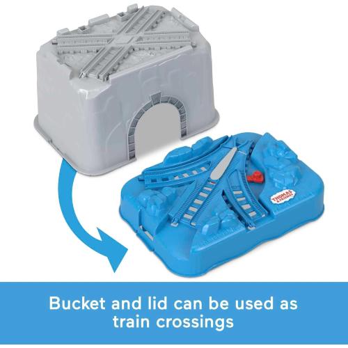 Thomas & Friends Toy Train Tracks Set, Connect & Build Bucket, 34-Piece Expansion Pack for Diecast & Motorized Trains, Age 3  Years (Amazon Exclusive)