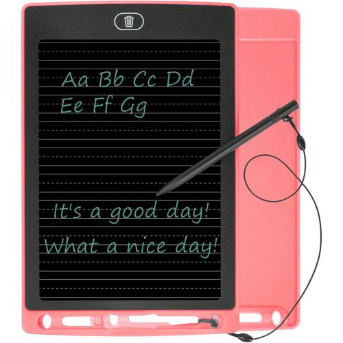 Pink 8.5 Dotted Lines LCD Writing Tablet for Kids, Calligraphy Paper 8.5 Inch Handwriting Pad for Students, Letter/Word/Sentence Practice Handwriting Board, Erasable Electronic Learning Pads