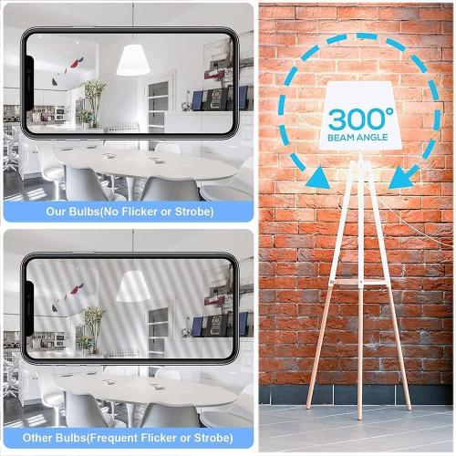 Leools E12 led Long Bulb,7.3 Inch Long Tubular Light Bulbs,T6 B11 Candelabra Bulb 40 watt for Chandeliers,Clear Glass,Daylight,4000K 400LM 4W Dimmable Tube Edison Bulb 6Pack