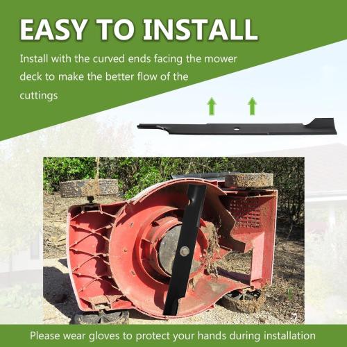 038-6050-00 High Lift Mower Blades Set for Bad Boy Exmark Gravely Hustler Toro 60 Lawn Mower, Replaces 038-2007-00 038-6060-00 038-6002-00, Compatible with ZT60 CZT60 (3PACK)