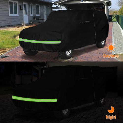 Waterproof Car Covers Replace for 1978-1996 Ford Bronco, 6 Layers All Weather Custom-fit Car Cover with Zipper Door & Windproof Bands for Snow Rain Dust Hail Protection
