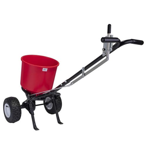 EarthWay 2600A-PLUS Fertilizer Spreader, 40lb Hopper Capacity, Red, Durable, All Terrain Pneumatic Tires, Rust-Proof Polypropylene, Epoxy Coated Steel Frame