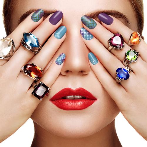 SILPECWEE 20 Sheets Full Nail Wraps Glitter Nail Polish Strips for Women Gel Nail Strips Zodiac Foil Sheets Self Adhesive Nail Polish Stickers Fingernail Sticker Nails Manicure Kit with 1pc Nail File