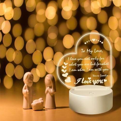 Mydethun Christmas Gift for Your Love, Personalized Acrylic Dry Erase Board with Night Light, w/16 Colors, Memo Message Board with Erasable Pen and Remote Control