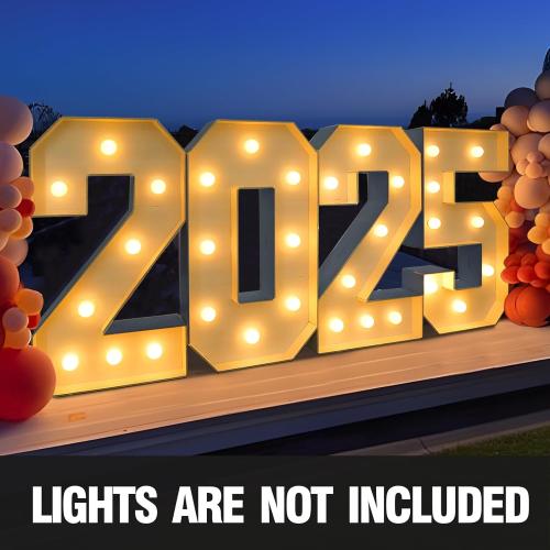 2025 Graduation Decorations - 2FT Large PRE-CUT 2025 Marquee Numbers Kit - Mosaic Foam Board Sign - Class of 2025 Party Supplies Decor for Kindergarten Preschool High School Christmas Wedding Prom