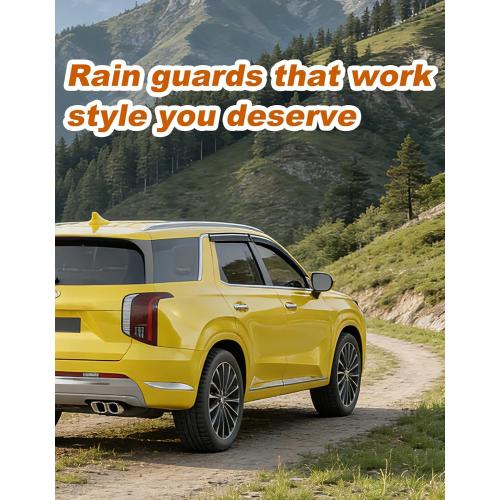 Extra-Thick Window Rain Guards Fit for Hyundai Palisade 2020-2025 SE SEL XRT Rain Guards Tape-on Side Window Deflectors Visors Vent Visors Vent Shades Car Accessories