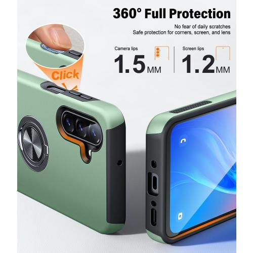 JAME for Samsung Galaxy A17 5G Phone Case Ring Stand Shockproof Slim Case
