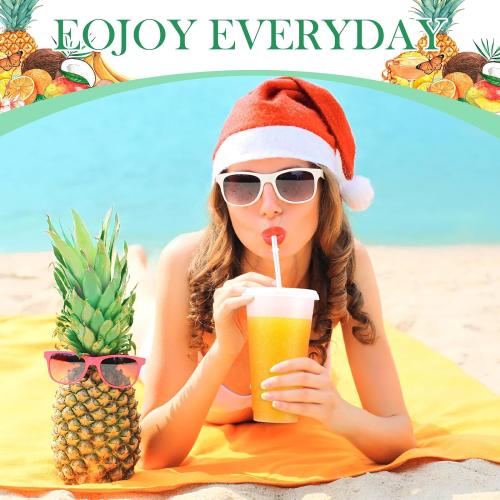 Roshtia 24 Pack Plastic Tumblers with Lid and Straw Reusable Cups Bulk Water Bottles Iced Coffee Travel Mug Cup for Birthdays Party Juices Adults Kids (24 OZ, Clear)