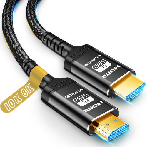 10K 8K HDMI 2.1 Cable - 10FT/3M Ultra HD Cable High-Speed Lead 48Gbps - Professional Heavy Duty Braided Cord - Multiple Size Options (1.5FT-25FT) - 4K@120Hz, 8K@60Hz, HDR, DTS:X, HDCP 2.2/2.