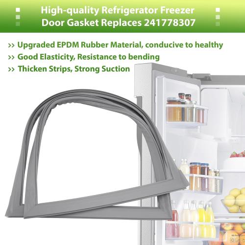 Refrigerator Freezer Door Gasket Replaces 241778307 for Frigidaire, Kenmore, Replaces 1793667, AH3408461, EA3408461, PS3408461