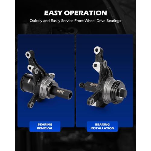 Orion Motor Tech Wheel Bearing Press Kit for Front Wheel Drive Bearing Removal & Installation, 24pc Wheel Bearing Puller Tool Set with Sliding Screws Universal Bushings Sleeves Storage Case
