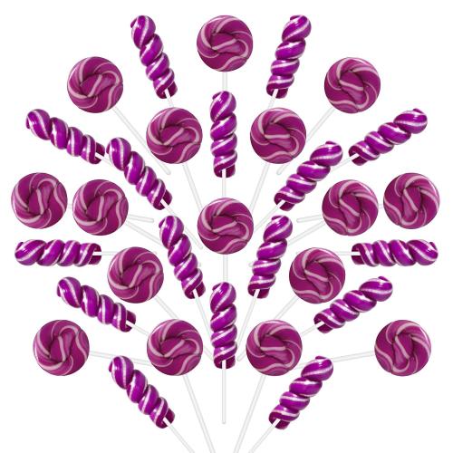 32 Pack Purple White Twisty & Swirl Lollipops Candy Bulk, No Artificial Dyes, 16   16 Mixed Candy Swirl Lollipops Individually Wrapped Suckers, Party Favors, Grape Flavor