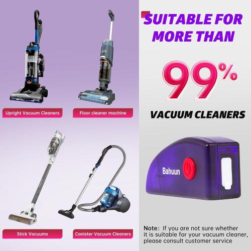 Vacuum Attachments Green Laser Light, Compatible with Dyson V8, V10, V11, V12, V15, Gen5 & All Vacuums, Deep Cleaning Supplies for Dog & Cat Owners, Reveal Hidden Dust on Hard Floor&Pet Hair (Purple)