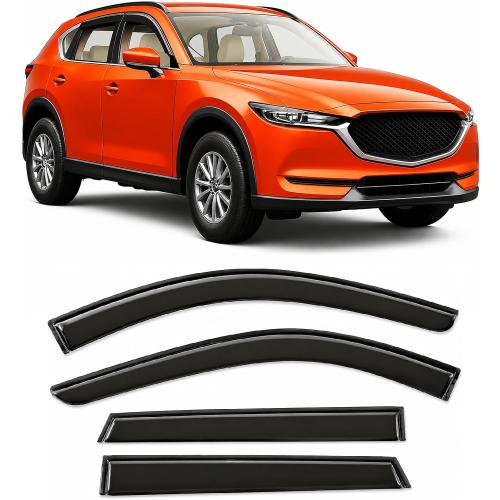 2017-2025 Tape-On Rain Guards for Mazda CX-5 Side Window Visor Deflectors Sport Touring Grand Touring Signature Durable Vent Shades 2018 2019 2020 2021 2022 2023 2024 CX5‼️light dirt and good condition‼️