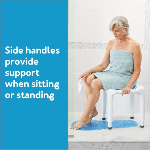 Carex Universal Bath Seat and Shower Chair, Heavy Duty Shower Bench for Bathtub, Safety Bath Seat Stool for Seniors and Disabled, Supports up to 400 lbs, Adjustable Height Shower Bench for Inside Tub