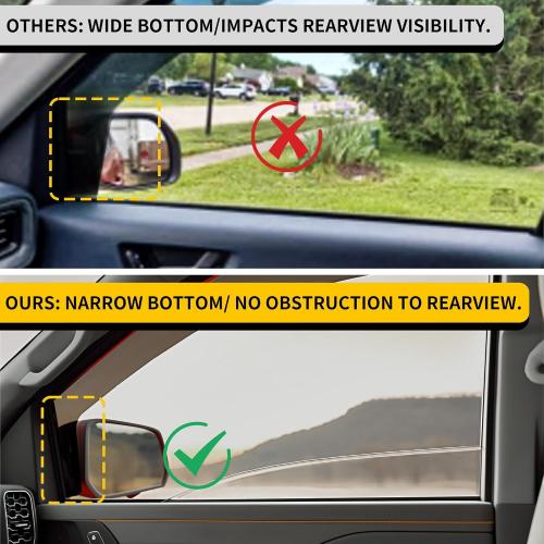 Visor Rain Guards Compatible with 2024 2025 2026 Ford Ranger Front and Rear in-Channel Window Visors Wind Deflectors Weather Shield for 2026 Ranger 4PCS Accessories