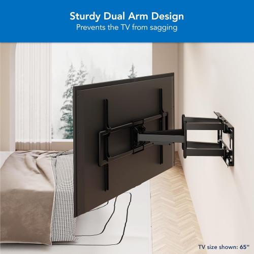 Mount-It! Heavy Duty XXL Full Motion TV Wall Mount for Extra Large TVs, max VESA 900x600, Holds up to 264lb, Swivel Tilt Extension Adjustable TV Mount for 60 65 75 80 85 90 98 100 115 120 in