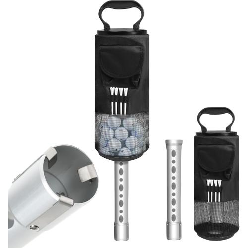 Shag Bag for Golf Balls Golf Ball Retriever, Durable Aluminum Shag Tube Golf Ball Shagger, Detachable Collector and Portable Pocket Storage Picker (Holds 70 Balls)
