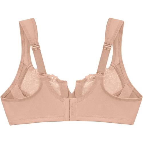 Glamorise Women's Plus Size Low Cut Wonderwire Lace Bra Underwire #1240