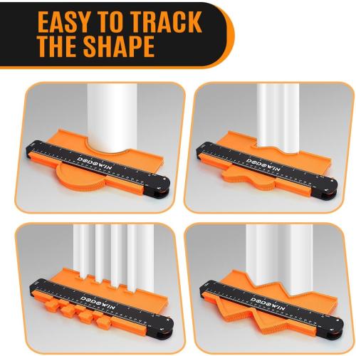 dodowin Contour Gauge Tool, Gifts for Him Men Adults Birthday Dad Husband, Super Gauge Shape Outline Tool for Woodworking, Flooring Measure Tools, Anniversary/Boyfriend Gifts