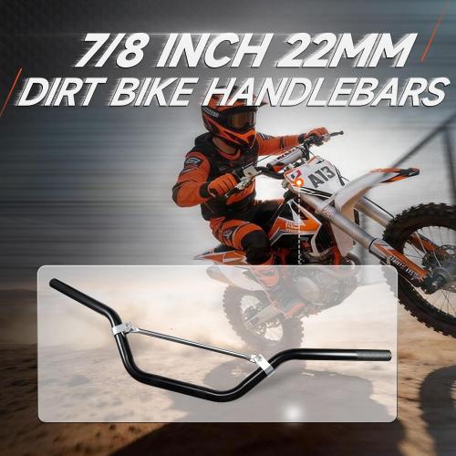 JRL 7/8 Pitbike Handlebars For Motorcycle ATV Mini bike Pit Dirt Bike Mid-Rise Handle Bars Offroad Black