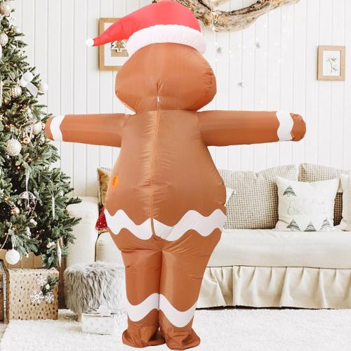 Christmas Costume Gingerbread Inflatable,Gingerbread Man Costume Blow up Funny Christmas Inflatable, Onesies Giant Xmas Costumes for Women