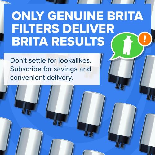 Brita Faucet Mount Water Filter System, Chrome, No-Wait Filtration, Easy Install, Multi-Use Tap Water Filter for Kitchens, Bathrooms & Small Spaces