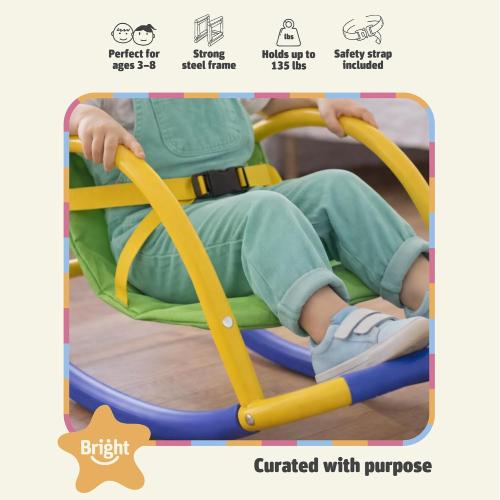 Bright Autism Rocking Chair for Kids  - Sensory Rocker for ADHD and Special Needs. Great Therapy Tool for Calming Senses. for Sensory Room, Daycare and Playground. Indoor and Outdoor Play