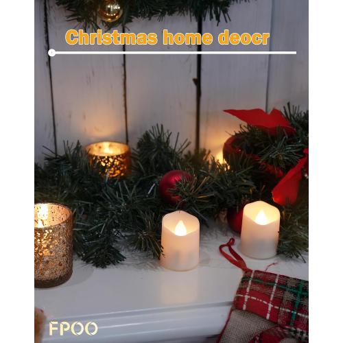 12 PCS Rechargeable Candles Flameless Tea Lights with Remote, USB LED Tealights with Timer Flickering Fake Candle, Votive Tea Light for Halloween, Holiday, Christmas, Party, Home Decorations