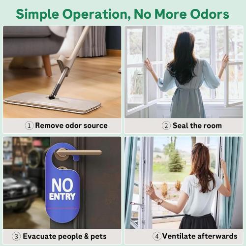 Ozone Generator & Ozone Odor Eliminator 60,000mg/h, Industrial & Home Ozone Machine with Temp/Humidity Display, Removing Odors for Rooms, Smoke, Cars, Pets, Basements, Farms(Green)