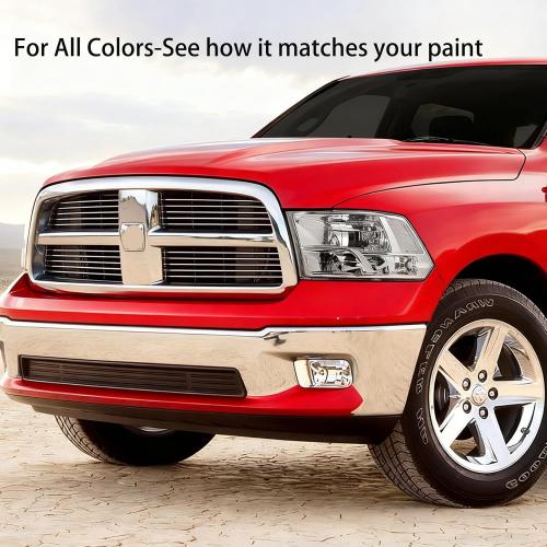 Pair Headlights Assembly Set For 2009 2010 2011 2012-2018 Dodge Ram 1500 2500 3500 5500 ST SXT SLT Pickup/2019-2022 Ram 1500 Classic Truck Replacement Headlamps Chrome Housing Clear Lens LH&RH