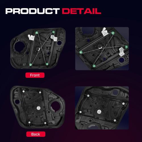 Front Driver Side Window Regulator Without Motor Fit for 2016-2020 Hyundai Tucson, 82471-D3011, 82471-D3010