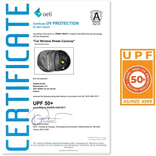 Car Window Shade for Baby with Certified UV-Protection 2 Pack - 20x12