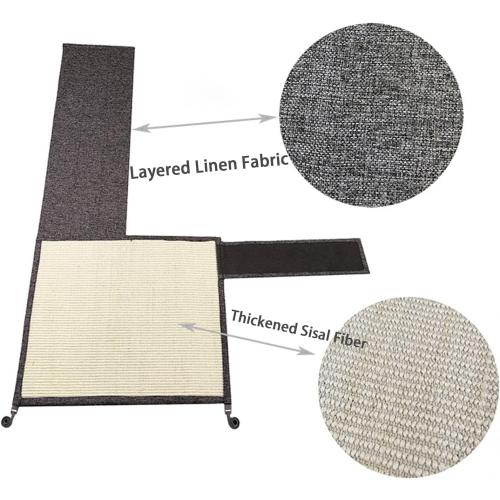 Grey 50x60x14CM Cat Scratcher Couch- Natural Sisal Furniture Protection from Cats - Corner cat Scratcher for Couch,Chair,Sofa - Easy Installation
