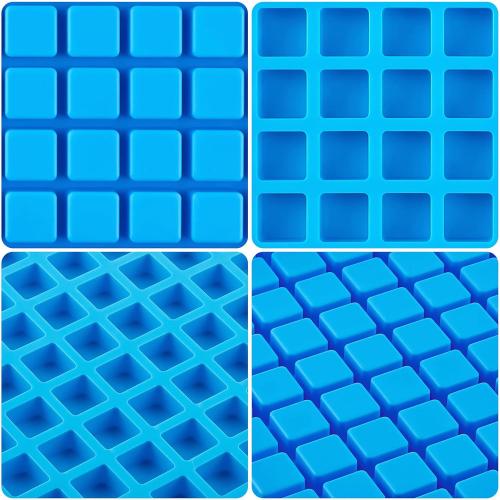 JOERSH Square Candy Molds Silicone Molds for Hard Candy, Gummy, Caramels, Chocolate, Ganache, Ice Cubes, 252 Cavity