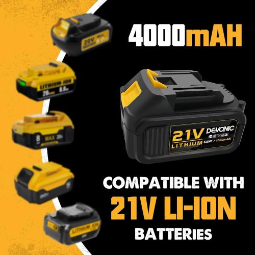 DEVONIC Cordless Snow Shovel & Snow Blower 20V Electric | Lightweight Powerful Battery Snow Shovel with Adjustable Front Handle&Telescopic Pole | Fast Clearing for Driveway, Sidewalk & Patio