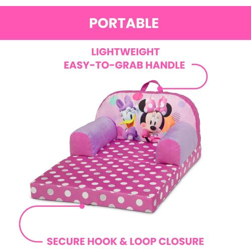 Delta Children - Minnie Mouse Cozee Buddy Flip-Out Kids Chair, Pink