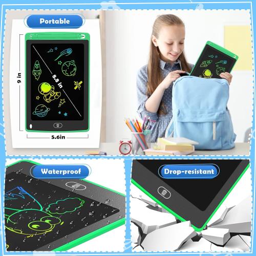 4 Pack LCD Writing Tablet for Kids, 8.5 Inch Colorful Doodle Board Drawing Tablet, Educational Learning Toys Birthday Gifts for Boys Girls Age 3 4 5 6 7 8