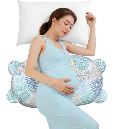 Pregnancy Pillow for Sleeping,Maternity Pillow with Cooling,Maternity Support for Back and Hip Relief,Soft and Comfortable Wedge Pregnancy Pillows Side Sleeping Support for Belly with Removable Cover
