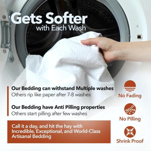 TEXAS LINEN CO. Luxury Egyptian Cotton King Size Sheet Set - 600 Thread Count 4 PC Deep Pocket Fitted and Flat Sheets, Soft, Cooling Extra Long Staple Hotel-Quality Bedding with Sateen Weave - White